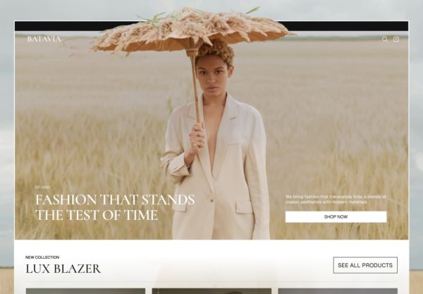 极简主义服装电子商务商城网站UI界面设计Framer模板素材 Batavia – Fashion E-commerce Template