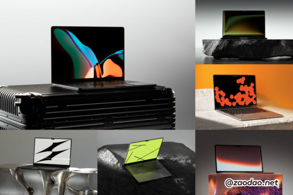 8款潮流网站WEB UI界面作品展示苹果MacBook电脑贴图PSD样机设计素材 PLY – Mockup Collection P4
