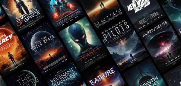 Pixflow – Science Fiction Movie Posters 15款未来科幻主义好莱坞奈飞电影预告片片头海报封面设计图文排版PSD模板
