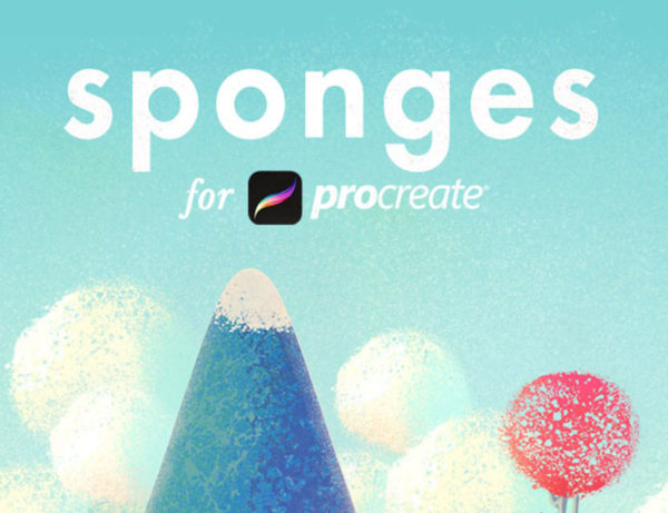 全面海绵喷墨艺术绘画风格procreate笔刷画笔设计素材 Sponge Brushes for Procreate