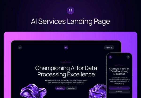 暗黑响应式AI数据处理网站WEB UI界面设计Figma模板+源码 Synthetix AI Figma Templates