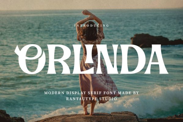 现代优雅复古品牌杂志广告邀请函设计衬线英文字体 Orlinda