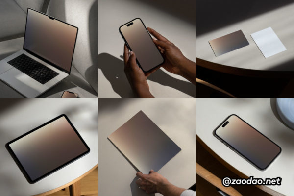 [独家首发] 10款高级UI作品苹果iPhone手机iPad平板MacBook电脑名片杂志贴图psd样机 Directory Mockup – Home Collection P1