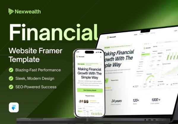 时尚理财财务管理网站仪表盘UI界面设计figma/framer模板素材 Nextwealth – Finance Management Website Template特色图 时尚理财财务管理网站仪表盘UI界面设计figma/framer模板素材 Nextwealth – Finance Management Website Template