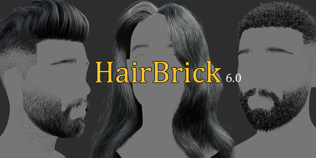 Blender插件 新型头发生成制作管理插件 Superhivemarket – Hair Brick Pro 6.3插图 Blender插件 新型头发生成制作管理插件 Superhivemarket – Hair Brick Pro 6.3插图