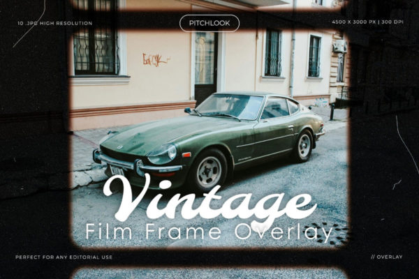 10款复古灰尘漏光划痕纹理电影胶片边框模拟JPG背景图设计素材  Vintage Film Frame Overlay