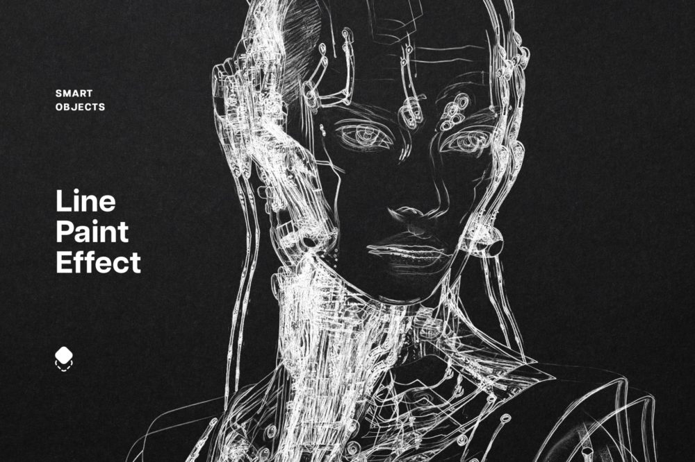 素描手绘艺术海报效果ps特效滤镜样机 Line Paint Photo Effect插图 素描手绘艺术海报效果ps特效滤镜样机 Line Paint Photo Effect插图