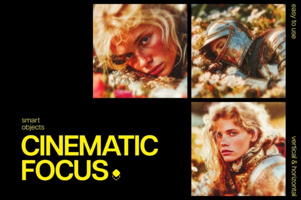 梦幻模糊发光电影效果ps特效滤镜样机 Cinematic Focus Photo Effect