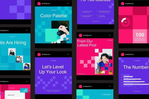 时尚多彩ins风品牌宣传商业促销作品集海报设计Canva 模板素材 Creative Agency Social Media Canva Templates特色图 时尚多彩ins风品牌宣传商业促销作品集海报设计Canva 模板素材 Creative Agency Social Media Canva Templates