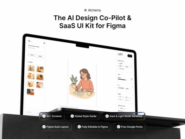 64+屏优质AI智能图片生成器SaaS服务网站UI界面设计Figma模板素材 Alchemy – AI SaaS UI Kit for Figma特色图 64+屏优质AI智能图片生成器SaaS服务网站UI界面设计Figma模板素材 Alchemy – AI SaaS UI Kit for Figma