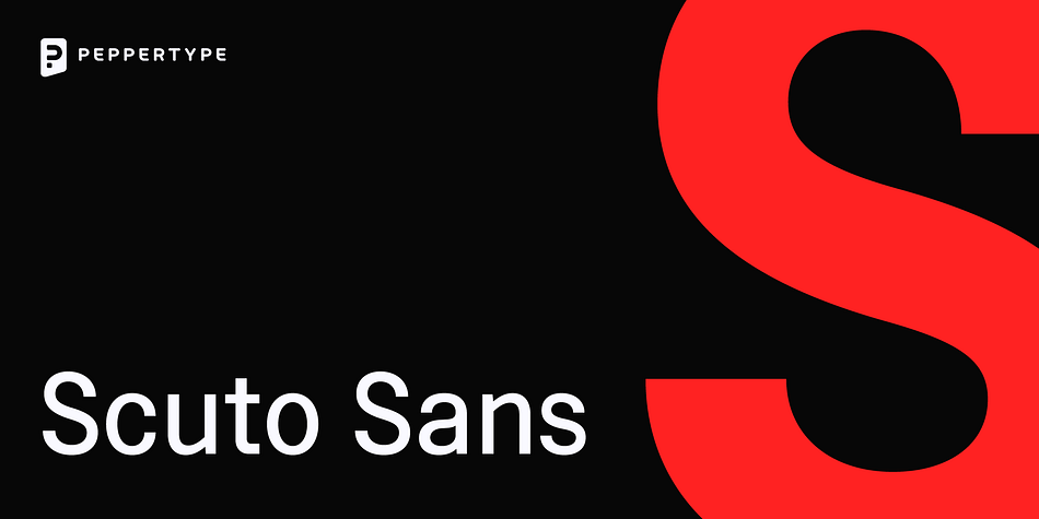 MyFonts – Scuto Sans Font Family 16款字重品牌数字内容印刷海报标题logo设计无衬线英文字体安装包家族