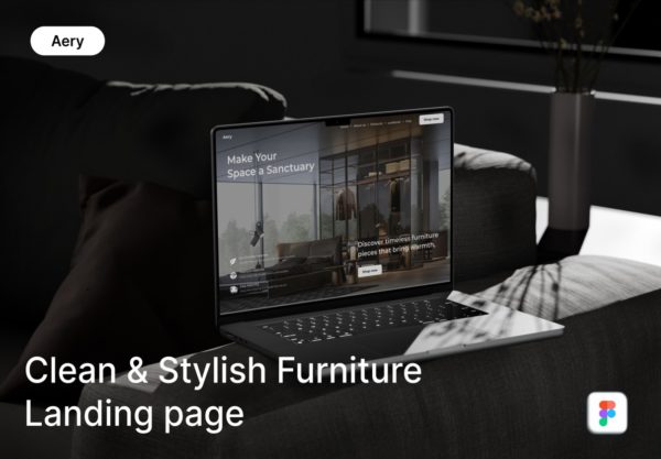 现代响应式家具装饰品电子商城网站UI界面设计figma模板素材 Aery – Clean & Minimalist Furniture Landing Page特色图 现代响应式家具装饰品电子商城网站UI界面设计figma模板素材 Aery – Clean & Minimalist Furniture Landing Page