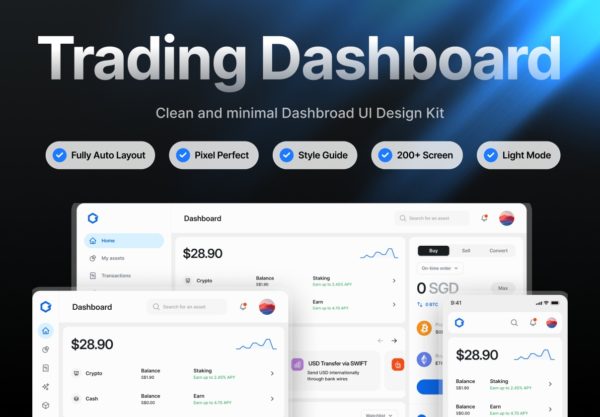 200+屏响应式双配色加密货币金融财务管理后台仪表盘UI界面设计Figma模板套件 Atron – Trading Crypto Dashboard UI Kit特色图 200+屏响应式双配色加密货币金融财务管理后台仪表盘UI界面设计Figma模板套件 Atron – Trading Crypto Dashboard UI Kit