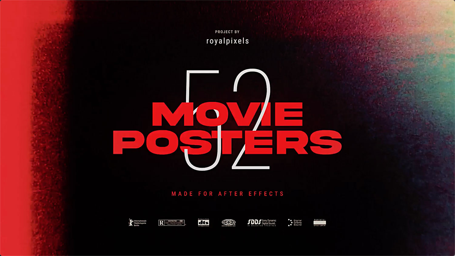 AE模板 PR预设 53组好莱坞大片电影海报风格文字标题字幕动画 Cinematic Titles By RoyalPixels
