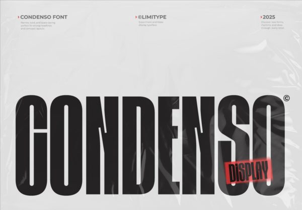 现代极简浓缩城市主题海报品牌推广无衬线英文字体安装包 Condenso