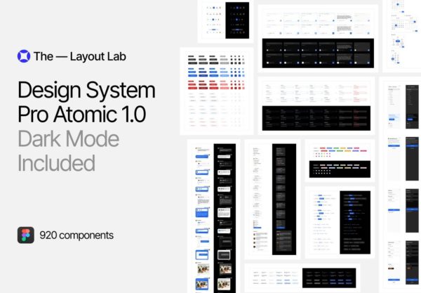 920款响应式双配色UI界面小组件图标套件设计Figma模板素材 Design System Pro Atomic 1.0 – Dark Mode Included特色图 920款响应式双配色UI界面小组件图标套件设计Figma模板素材 Design System Pro Atomic 1.0 – Dark Mode Included