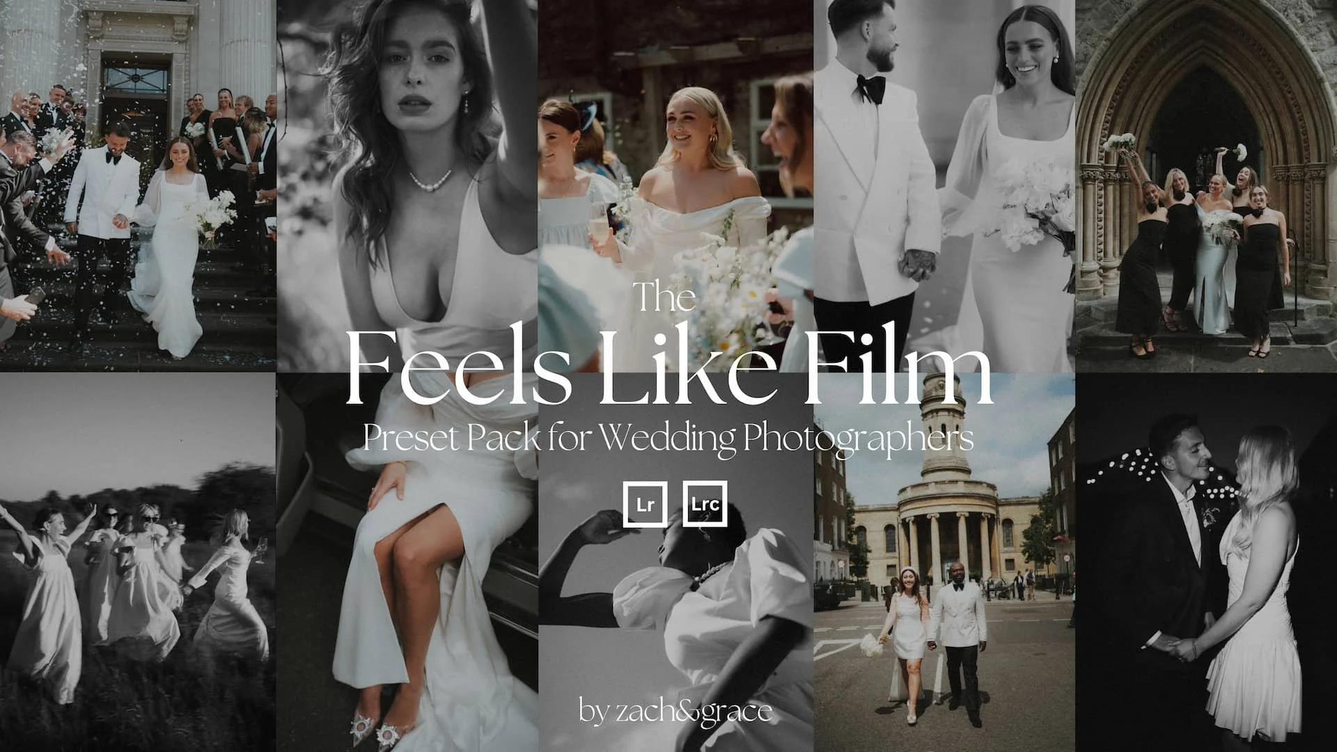 Zach & Grace – Feels Like Film 复古怀旧真实电影胶片美学色调颗粒纹理婚礼人像摄影LR调色预设