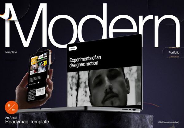 现代黑暗插画家摄影师设计师作品集网站UI界面设计模板素材 Modern Portfolio Readymag Template by Ansel特色图 现代黑暗插画家摄影师设计师作品集网站UI界面设计模板素材 Modern Portfolio Readymag Template by Ansel