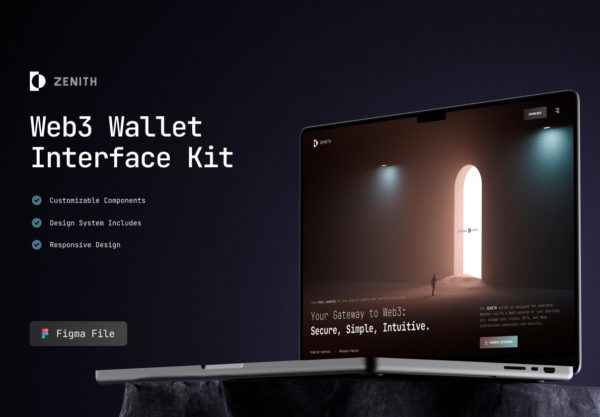 专业高级Web3金融科技加密货币钱包网站UI界面设计Figma模板套件 Web3 Wallet Interface Kit