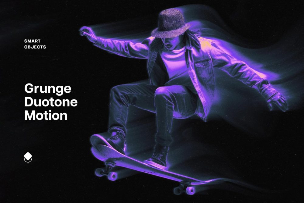 酸性双色调光环光芒四射照片效果ps特效滤镜样机 Grunge Duotone Motion Photo Effect插图 酸性双色调光环光芒四射照片效果ps特效滤镜样机 Grunge Duotone Motion Photo Effect插图
