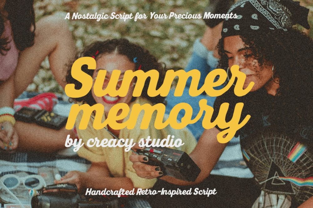 时尚复古海报包装徽标设计手写英文字体安装包 Summer Memory – Handcrafted Retro Script插图 时尚复古海报包装徽标设计手写英文字体安装包 Summer Memory – Handcrafted Retro Script插图