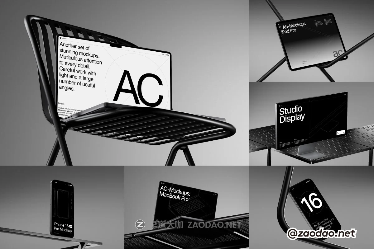 16款高级工业风UI界面作品苹果iPhone手机iPad平板MacBook电脑贴图PSD样机模板 AC-Mockups, Apple Devices插图 16款高级工业风UI界面作品苹果iPhone手机iPad平板MacBook电脑贴图PSD样机模板 AC-Mockups, Apple Devices插图