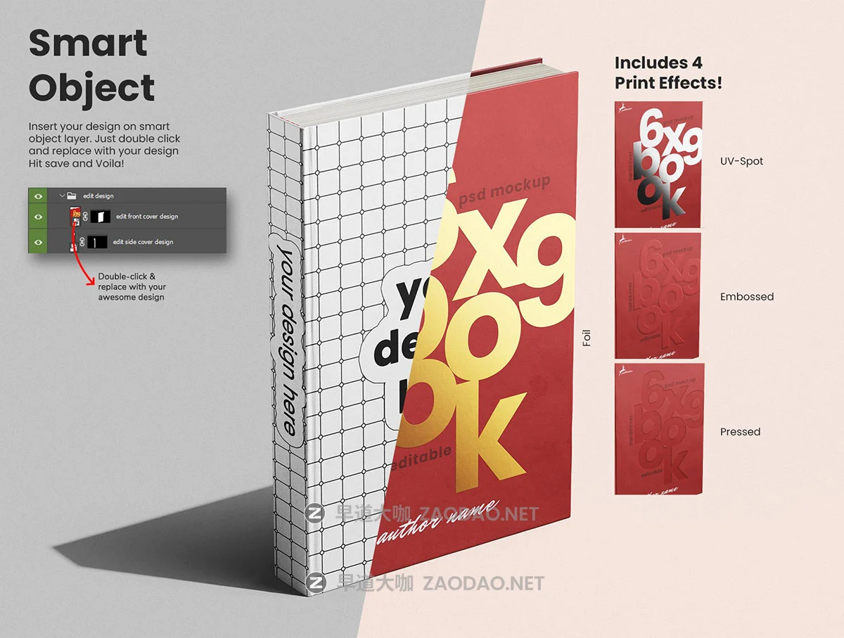 10款时尚精装硬皮书籍封面设计展示效果图PS贴图样机模板素材 Hardcover Book 6×9 Inch Mockup Set插图2 10款时尚精装硬皮书籍封面设计展示效果图PS贴图样机模板素材 Hardcover Book 6×9 Inch Mockup Set插图2