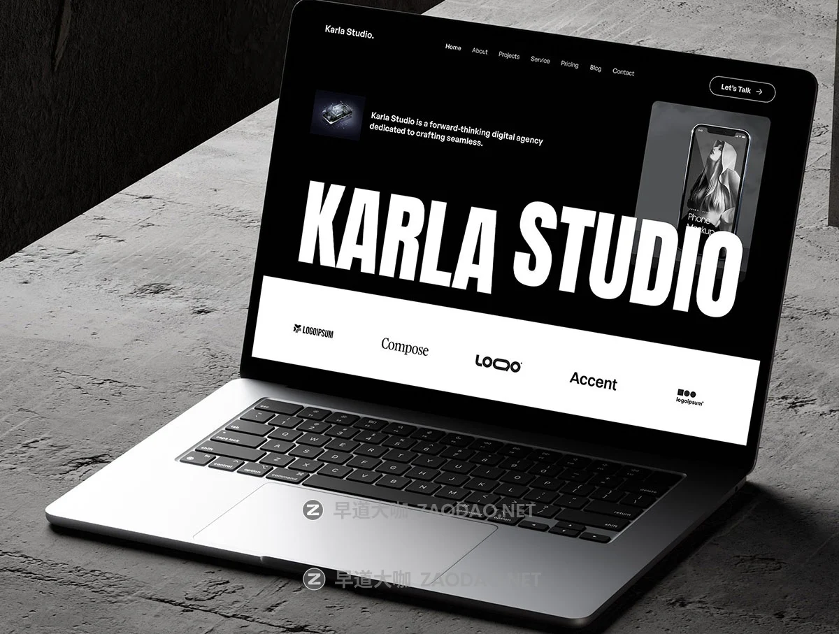 13屏现代时尚个人工作室作品集网站用户登录界面UI设计Figma模板套件 Karla – Creative Studio Website Template UI Kit插图6 13屏现代时尚个人工作室作品集网站用户登录界面UI设计Figma模板套件 Karla – Creative Studio Website Template UI Kit插图6