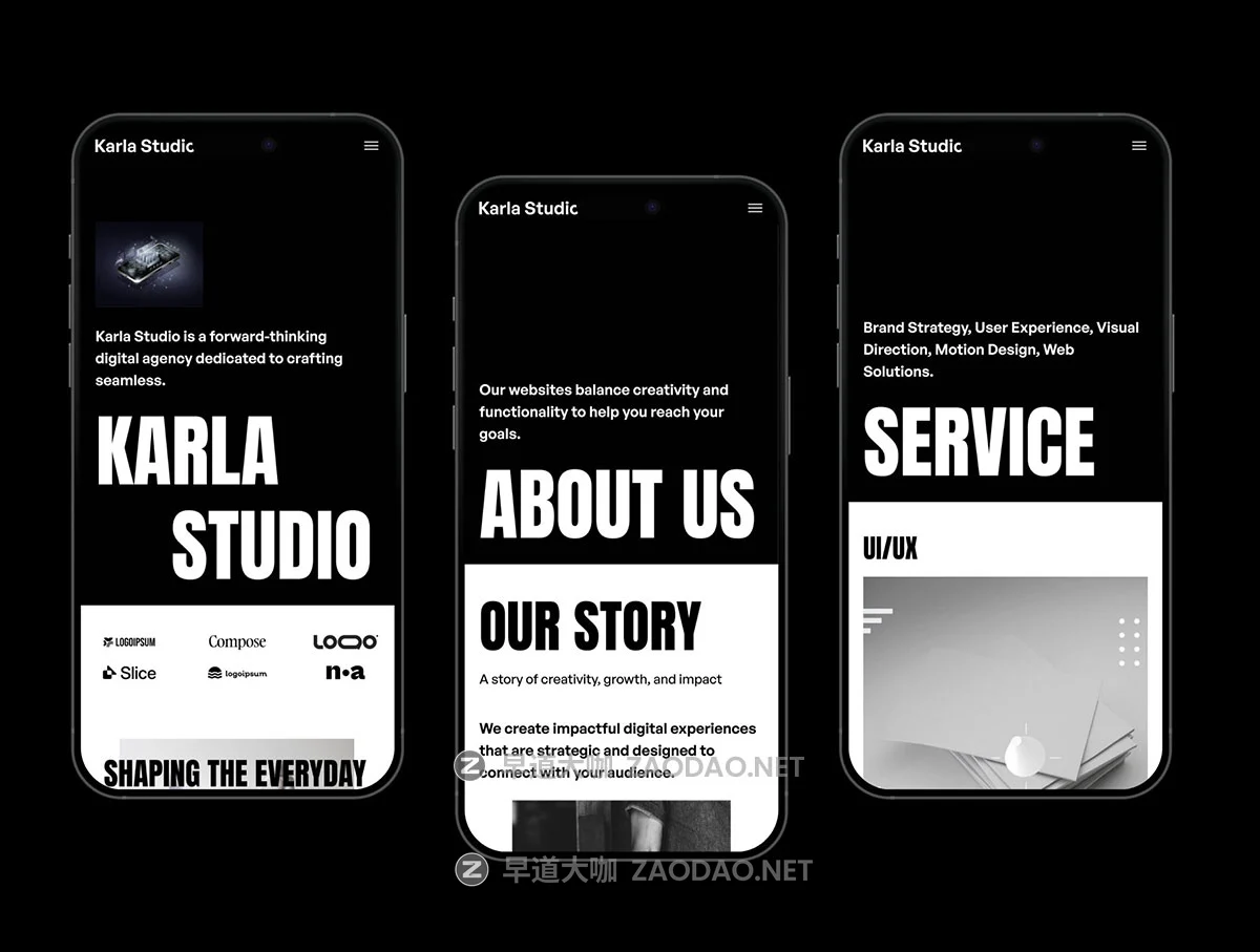 13屏现代时尚个人工作室作品集网站用户登录界面UI设计Figma模板套件 Karla – Creative Studio Website Template UI Kit插图7 13屏现代时尚个人工作室作品集网站用户登录界面UI设计Figma模板套件 Karla – Creative Studio Website Template UI Kit插图7