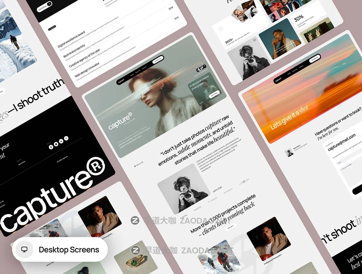 高级国外风摄影设计作品集艺术品网站用户UI界面Figma模板素材 Photography Portfolio Website Design插图4 高级国外风摄影设计作品集艺术品网站用户UI界面Figma模板素材 Photography Portfolio Website Design插图4