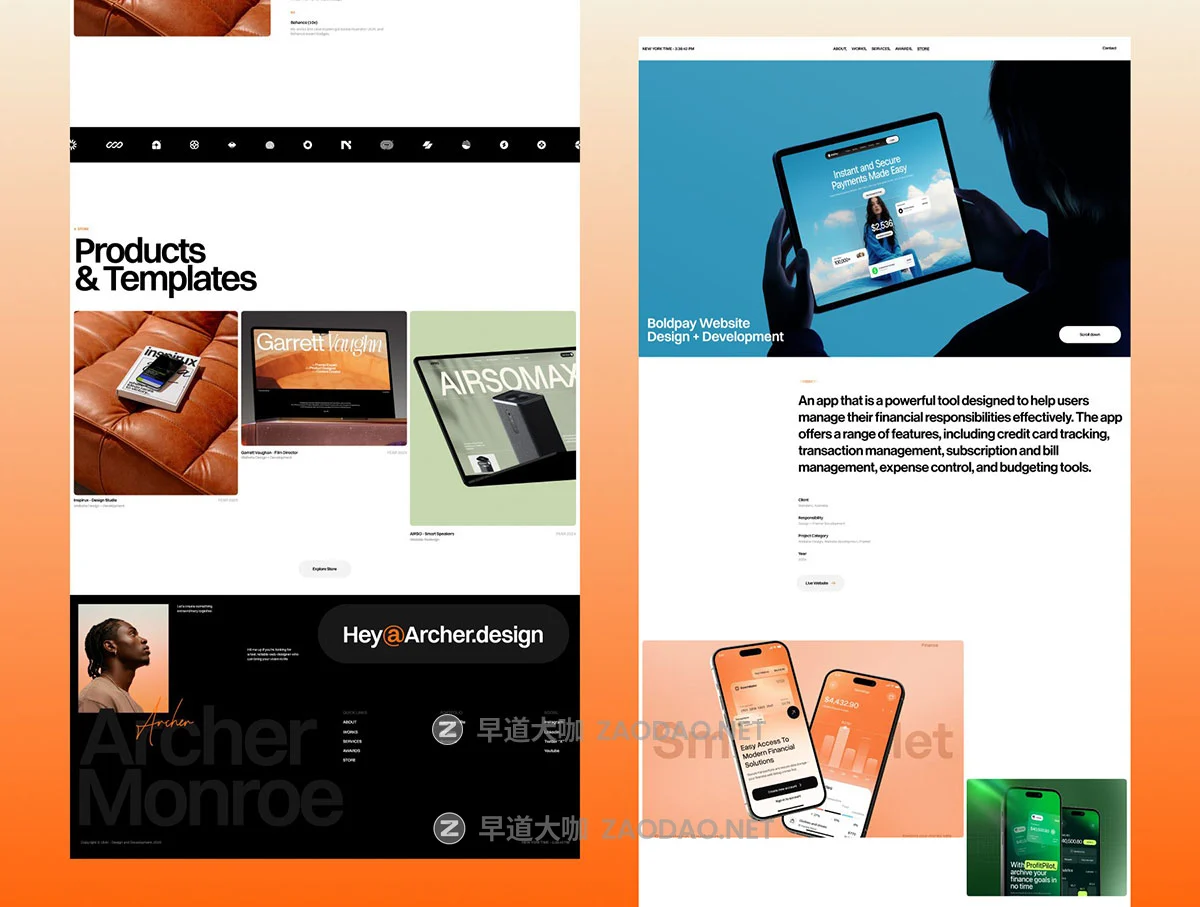超现代极简美学创意设计摄影作品集工作室个人网站ui界面设计figma/framer模板素材 Archar — Ultra Creative Portfolio Template插图3 超现代极简美学创意设计摄影作品集工作室个人网站ui界面设计figma/framer模板素材 Archar — Ultra Creative Portfolio Template插图3