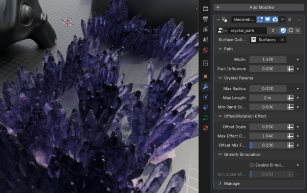 Blender插件 水晶晶体几何节点绘制生成模拟插件 Gumroad – Crystals Path (Blender Geometry-Nodes)特色图 Blender插件 水晶晶体几何节点绘制生成模拟插件 Gumroad – Crystals Path (Blender Geometry-Nodes)