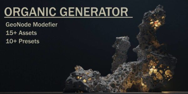 Blender插件 强大程序化有机体模型资产生成器预设+中文使用教程 Organic Generator v1.0 for Blender特色图 Blender插件 强大程序化有机体模型资产生成器预设+中文使用教程 Organic Generator v1.0 for Blender