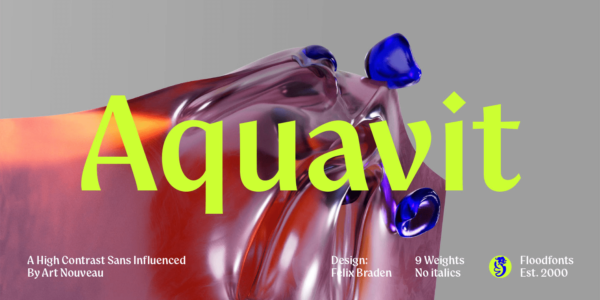 MyFonts – Aquavit Font Family 9款新艺术运动流畅线条奢华优雅美容珠宝音乐包装品牌logo设计英文字体特色图 MyFonts – Aquavit Font Family 9款新艺术运动流畅线条奢华优雅美容珠宝音乐包装品牌logo设计英文字体