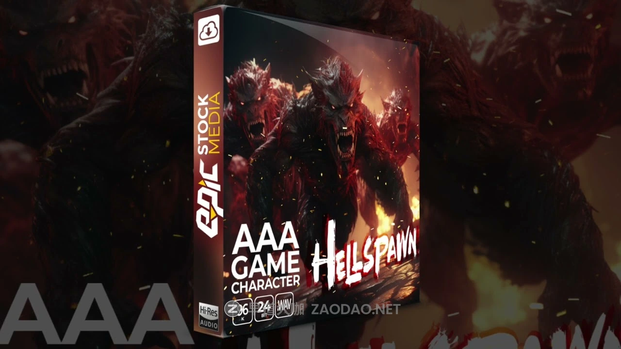370+组野兽反派暴民怪物NPC电影AAA游戏人声采样音效素材包 Epic Stock Media AAA Game Character Hellspawn WAV插图 370+组野兽反派暴民怪物NPC电影AAA游戏人声采样音效素材包 Epic Stock Media AAA Game Character Hellspawn WAV插图