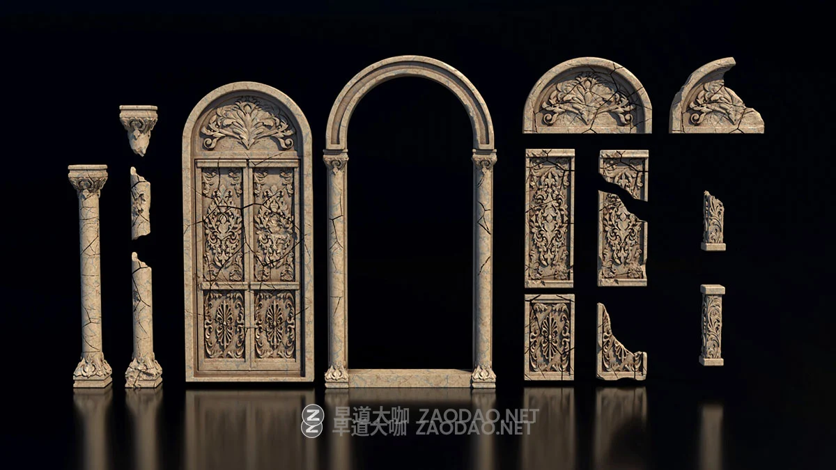 Blender模型 古罗马风格废墟城市城堡建筑3D资产设计素材 Superhive – Empire Of The Sands – Desert Structures Kitbash Greeble Assets插图2 Blender模型 古罗马风格废墟城市城堡建筑3D资产设计素材 Superhive – Empire Of The Sands – Desert Structures Kitbash Greeble Assets插图2