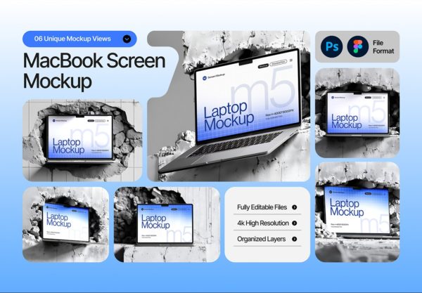 6款创意混凝土背景网站ui界面设计苹果MacBook笔记本电脑展示效果图psd样机模板 MacBook Pro Screen Mockup – 06 Scene特色图 6款创意混凝土背景网站ui界面设计苹果MacBook笔记本电脑展示效果图psd样机模板 MacBook Pro Screen Mockup – 06 Scene