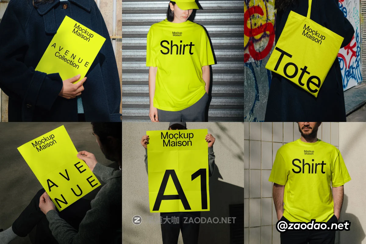 8款国外小众报纸海报帆布袋T恤半袖打火机设计Vi贴图PSD样机模板 Mockup.Maison – Avenue Collection P1插图 8款国外小众报纸海报帆布袋T恤半袖打火机设计Vi贴图PSD样机模板 Mockup.Maison – Avenue Collection P1插图