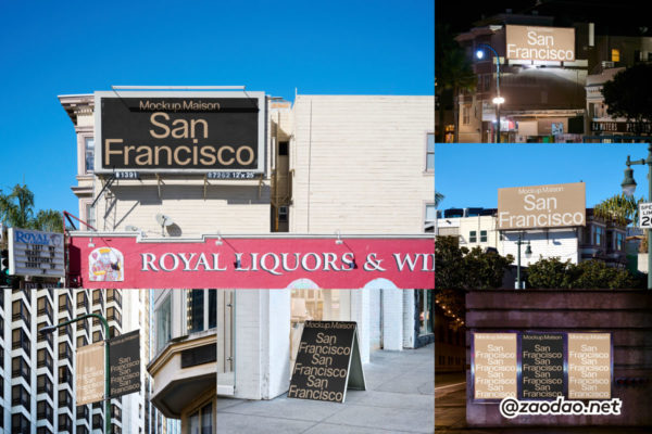 7款美国旧金山车站旗帜海报广告牌招贴设计展示效果图PS贴图样机模板 Mockup.Maison – San Francisco Collection P3