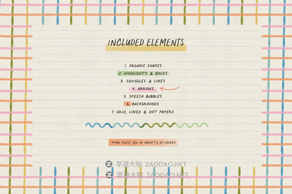 430款潮流趣味可爱标记符号手帐日记手绘手稿涂鸦Png免抠图片素材 Notes: Shapes, Lines & Squiggles插图3 430款潮流趣味可爱标记符号手帐日记手绘手稿涂鸦Png免抠图片素材 Notes: Shapes, Lines & Squiggles插图3