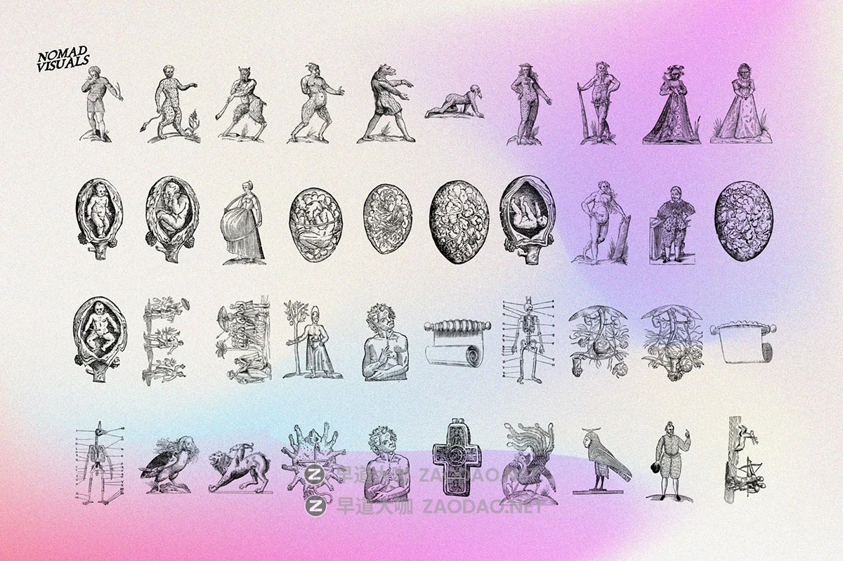 480幅文艺复兴历史人物动物植物手绘线稿版画海报ai矢量设计素材 Prodigiorum Naturae – Illustrations插图13 480幅文艺复兴历史人物动物植物手绘线稿版画海报ai矢量设计素材 Prodigiorum Naturae – Illustrations插图13