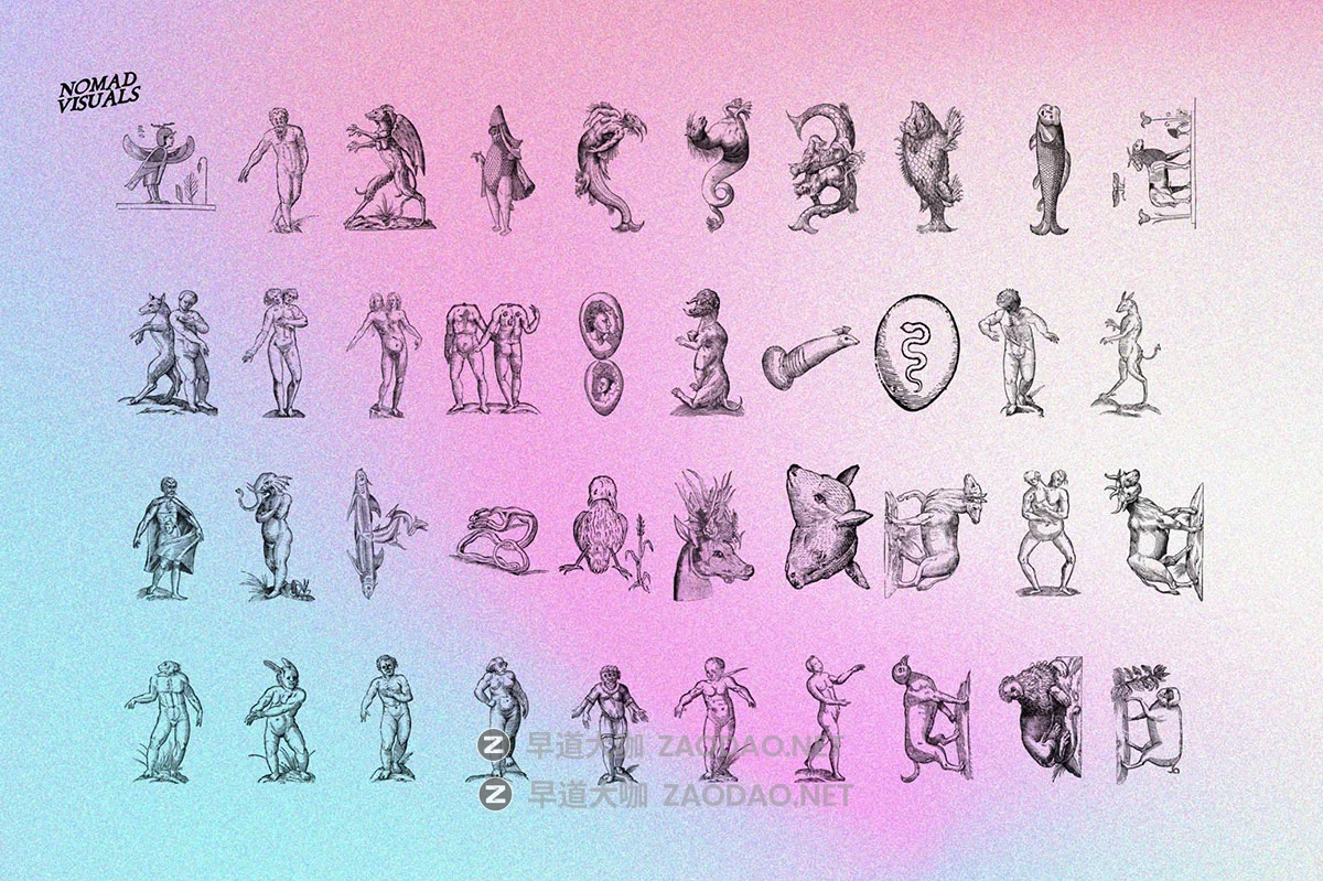 480幅文艺复兴历史人物动物植物手绘线稿版画海报ai矢量设计素材 Prodigiorum Naturae – Illustrations插图16 480幅文艺复兴历史人物动物植物手绘线稿版画海报ai矢量设计素材 Prodigiorum Naturae – Illustrations插图16