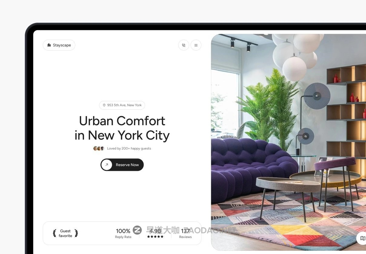 11屏极简房屋公寓租赁出租网站用户登录界面UI设计Figma模板素材 Stayscape – Apartment Landing Page插图 11屏极简房屋公寓租赁出租网站用户登录界面UI设计Figma模板素材 Stayscape – Apartment Landing Page插图