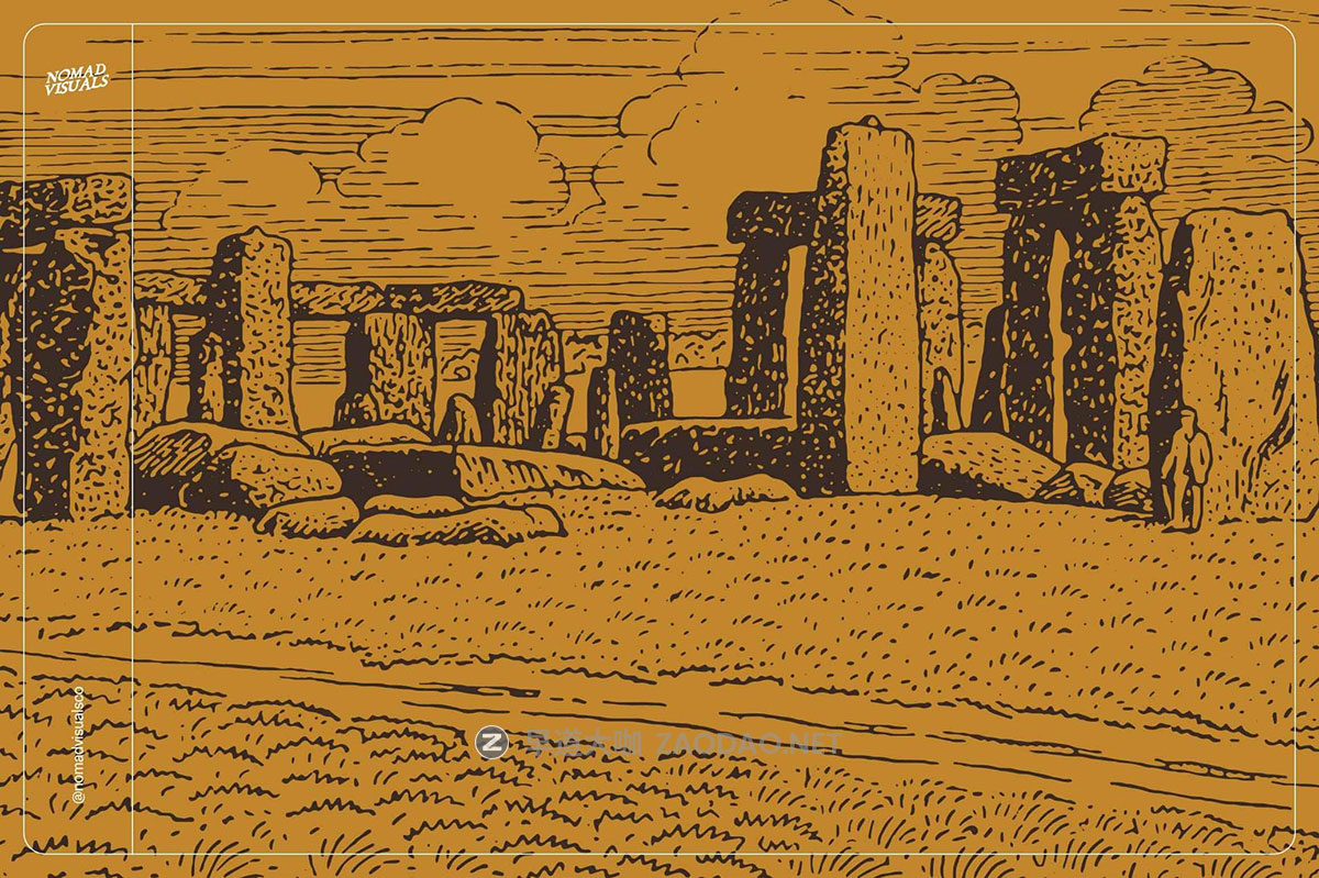 42款古老神秘古迹巨石阵仪式符号手绘矢量插画图案AI格式素材 Stonehenge Illustrations插图2 42款古老神秘古迹巨石阵仪式符号手绘矢量插画图案AI格式素材 Stonehenge Illustrations插图2