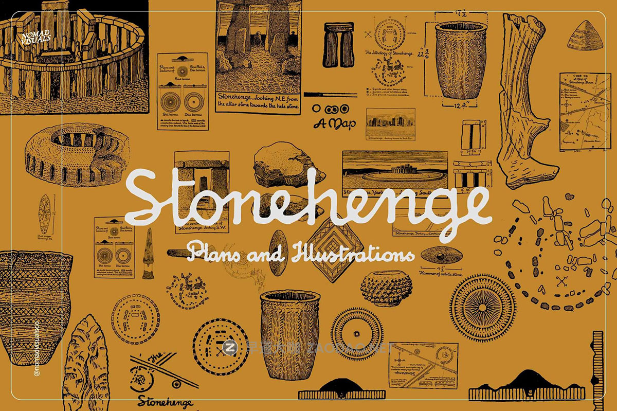 42款古老神秘古迹巨石阵仪式符号手绘矢量插画图案AI格式素材 Stonehenge Illustrations插图4 42款古老神秘古迹巨石阵仪式符号手绘矢量插画图案AI格式素材 Stonehenge Illustrations插图4