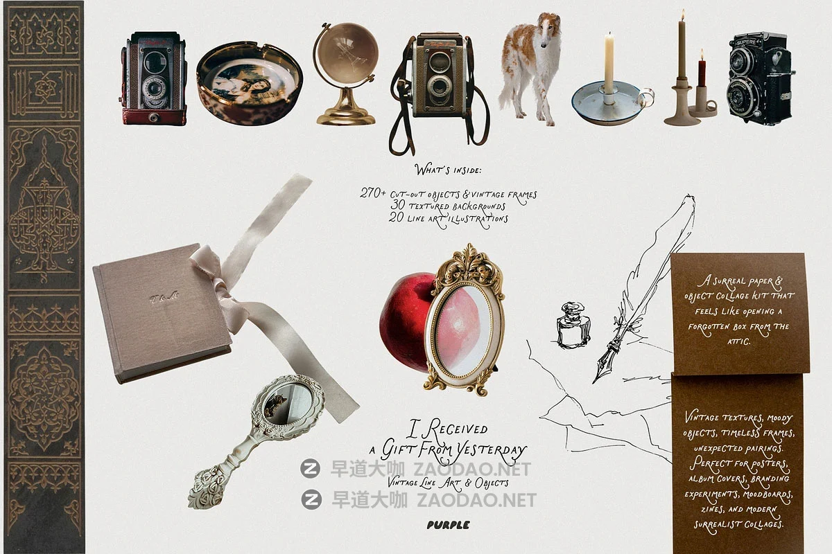 220+款复古永恒线条相机相框纸张物品情绪版设计剪贴拼贴PNG免抠图设计素材 Vintage Objects & Line Art插图3 220+款复古永恒线条相机相框纸张物品情绪版设计剪贴拼贴PNG免抠图设计素材 Vintage Objects & Line Art插图3