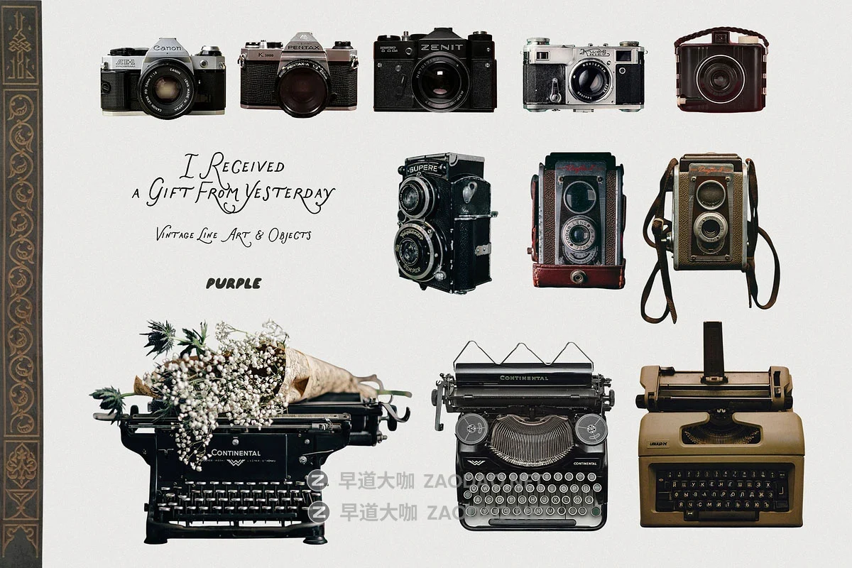 220+款复古永恒线条相机相框纸张物品情绪版设计剪贴拼贴PNG免抠图设计素材 Vintage Objects & Line Art插图8 220+款复古永恒线条相机相框纸张物品情绪版设计剪贴拼贴PNG免抠图设计素材 Vintage Objects & Line Art插图8