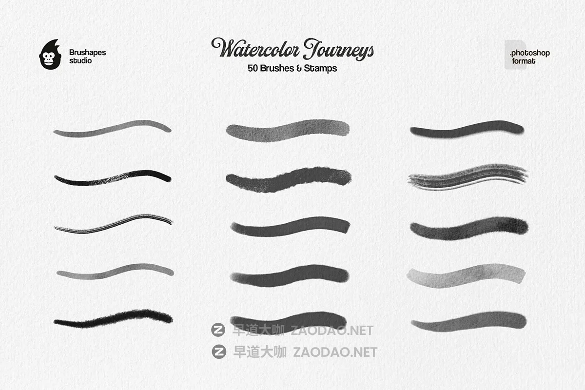 50款丰富多彩仿真水彩艺术绘画ps笔刷调色板设计素材包 Watercolor Journey Photoshop Brushes插图8 50款丰富多彩仿真水彩艺术绘画ps笔刷调色板设计素材包 Watercolor Journey Photoshop Brushes插图8
