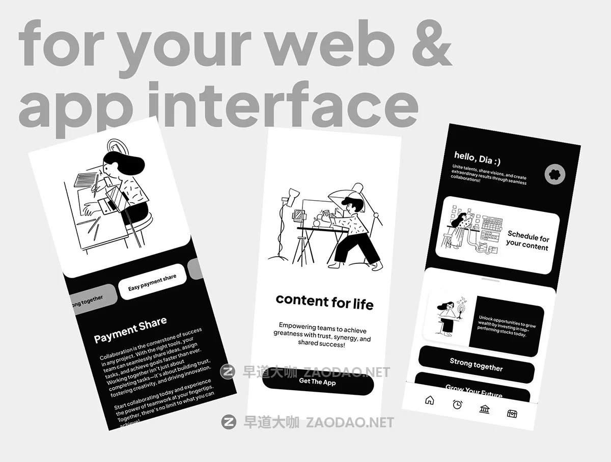 25幅风格化视频直播创作团队合作矢量插图插画eps/png格式设计素材 Content Creator Illustrations Notion Style插图2 25幅风格化视频直播创作团队合作矢量插图插画eps/png格式设计素材 Content Creator Illustrations Notion Style插图2