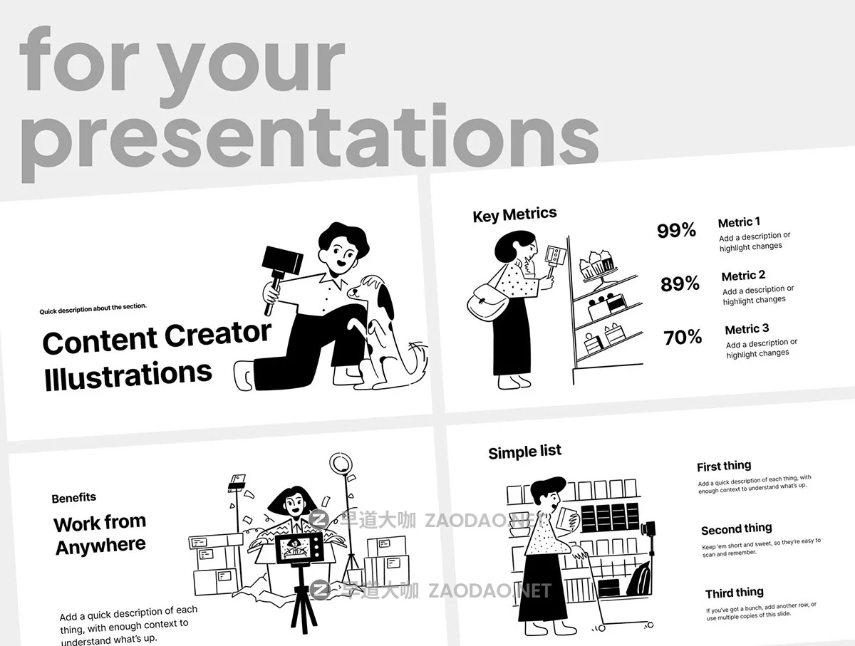 25幅风格化视频直播创作团队合作矢量插图插画eps/png格式设计素材 Content Creator Illustrations Notion Style插图6 25幅风格化视频直播创作团队合作矢量插图插画eps/png格式设计素材 Content Creator Illustrations Notion Style插图6